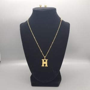 Initial Necklace for Women - Gold Stainless Steel